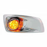 LED Kenworth T660 Dual Function Bumper Light w/ Visor - Watermelon Style w/ Amber Lens