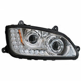 Kenworth T660/T440/T470 Chrome Projection Headlight w/LED Turn Signal