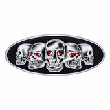 Chrome Die Cast Skull Emblem - Black
