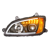 "Blackout" Projection Headlight With LED Turn Signal & LED Position Light For 2008+ Kenworth T660