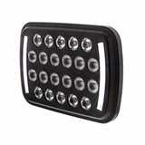 22 High Power LED 5" X 7" Rectangular Light With Position Light - Black