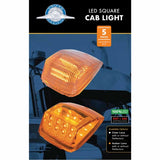 17 LED Reflector Square Cab Light - Amber LED/Amber Lens