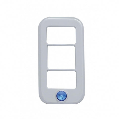 Freightliner Rocker Switch Cover w/ 3 Openings - Blue Diamond