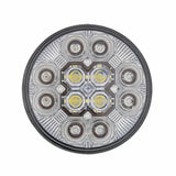 4” Round Combo Light with 12 LED Stop, Turn & Tail Light & 16 LED Back-Up Light - Red LED/Clear Lens