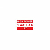 6 High Power 1 Watt LED Rectangular Working Light