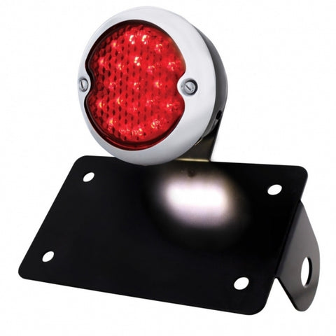 LED 1933 Ford Tail Light - Horizontal w/Stainless Rim/Black Housing