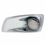 Kenworth T660 Front Bumper Light Bezel w/ 17 LED Watermelon Light & Visor (Driver) - Amber LED/ Clear Lens