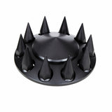 Matte Black Pointed Front Axle Cover w/ 33mm Spike Thread-on Nut Cover