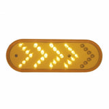 35 LED Reflector Oval Sequential Turn Signal Light - Amber LED/Amber Lens