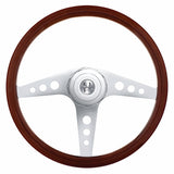 18" Gt Style Wood Steering Wheel For 2006+ Peterbilt & 2003+ Kenworth Trucks
