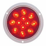 12 LED Deep Dish 4" Stop, Turn & Tail - Red LED/Red Lens