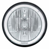 ULTRALIT - 7" Crystal Headlight With White LED Halo Ring