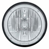 ULTRALIT - 7" Crystal Headlight With White LED Halo Ring