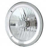 ULTRALIT - 7" Crystal Headlight With White LED Halo Ring