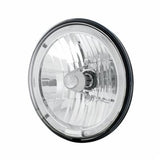 ULTRALIT - 7" Crystal Headlight With White LED Halo Ring
