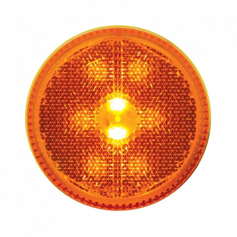 8 LED 2 1/2" Reflectorize Clearance/Marker Light Kit - Amber LED/Amber Lens