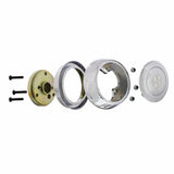 Chrome Steering Wheel Hub & Horn Button Kit