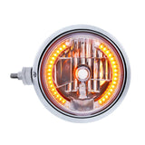 SS Guide 682-C Style Headlight Assembly W/Crystal Lens & 34 LEDs Position Light