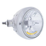 SS Guide 682-C Style Headlight Assembly W/Crystal Lens & 10 LEDs Position Light