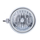 Chrome Guide 682-C Style Headlight Assembly W/Crystal Lens & 10 LEDs Position Light