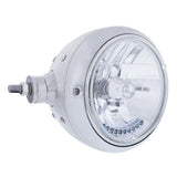 Chrome Guide 682-C Style Headlight Assembly W/Crystal Lens & 10 LEDs Position Light
