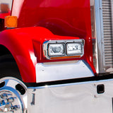 4" X 6" Heated LED Headlight Low Beam - Chrome