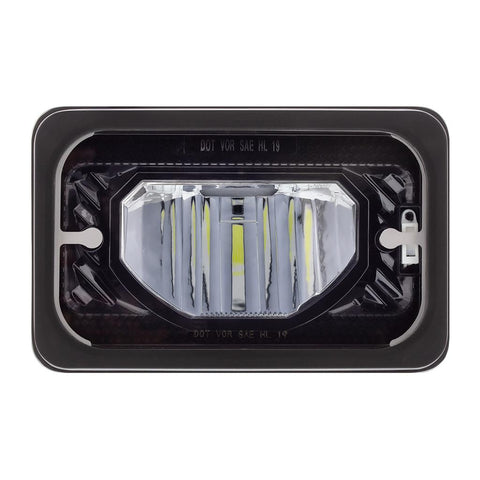 4" X 6" Heated LED Headlight Low Beam - Black