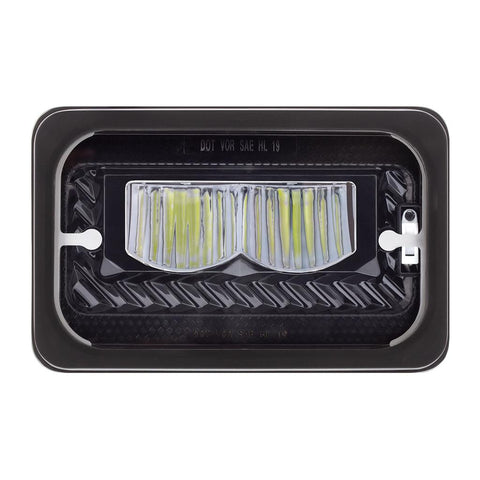 4" X 6" Heated LED Headlight High Beam - Black
