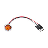 4 LED Dual Function Mini Watermelon Light (Clearance/Marker) - Amber LED/Amber Lens