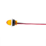 4 LED Dual Function Mini Watermelon Light (Clearance/Marker) - Amber LED/Amber Lens