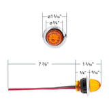 4 LED Dual Function Mini Watermelon Light (Clearance/Marker) - Amber LED/Amber Lens