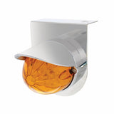 Stainless Light Bracket w/ 19 LED Bullet Style Grakon 1000 Light & Visor - Amber LED/Amber Lens