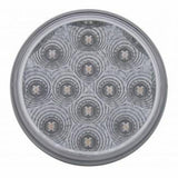 3 3/4" Bolt Pattern Chrome Spring Loaded Light Bar w/ Six 12 LED 4" Reflector Lights & Grommets - Red LED/Clear Lens