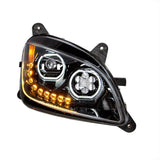 Black 10 LED Headlight For Peterbilt 587 (2010-2016) & 579 (2012-2021)