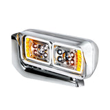 10 High Power LED "Chrome" Projection Headlight Assembly With Mounting Arm