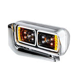 10 High Power LED "Blackout" Projection Headlight Assembly With Mounting Arm