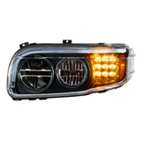 "Blackout" LED Headlight With LED Turn & Position Light Bar For 2008-2021 Peterbilt 389
