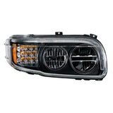 "Blackout" LED Headlight With LED Turn & Position Light Bar For 2008-2021 Peterbilt 389