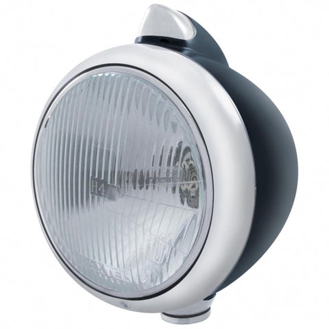 Black Guide 682-C Headlight H4 & Original Style LED Signal - Clear Lens