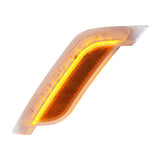 12 Amber LED Fender Turn Signal Light For Peterbilt 579 (2014-2019) & 587 (2011-2019) , Clear Lens