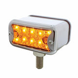 10 LED Dual Function T Mount Reflector Double Face Light With Bezel - Amber & Red LED/Amber & Red Lens