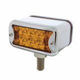 10 LED Dual Function T Mount Reflector Double Face Light With Bezel - Amber & Red LED/Amber & Red Lens