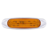 4 LED Light Track Clearance/Marker Light - Amber LED/Amber Lens