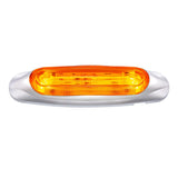 4 LED Light Track Clearance/Marker Light - Amber LED/Amber Lens