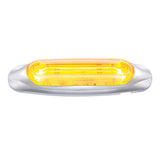 4 LED Light Track Clearance/Marker Light - Amber LED/Clear Lens