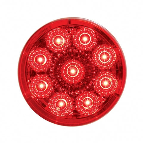 9 LED 2" Reflector Clearance/Marker Light - Red LED/Red Lens