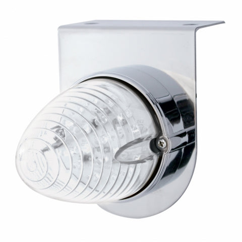 Stainless Light Bracket w/ 19 LED Beehive Light - Amber LED/Clear Lens