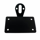 Black "Bobber" Style Side Mount Light Bracket - Horizontal