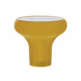 "Trailer" Deluxe Aluminum Screw-On Air Valve Knob w/Stainless Plaque - Electric Yellow