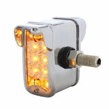 10 LED Dual Function T Mount Reflector Double Face Light w/ Vertical Visor - Amber & Red LED/Clear Lens